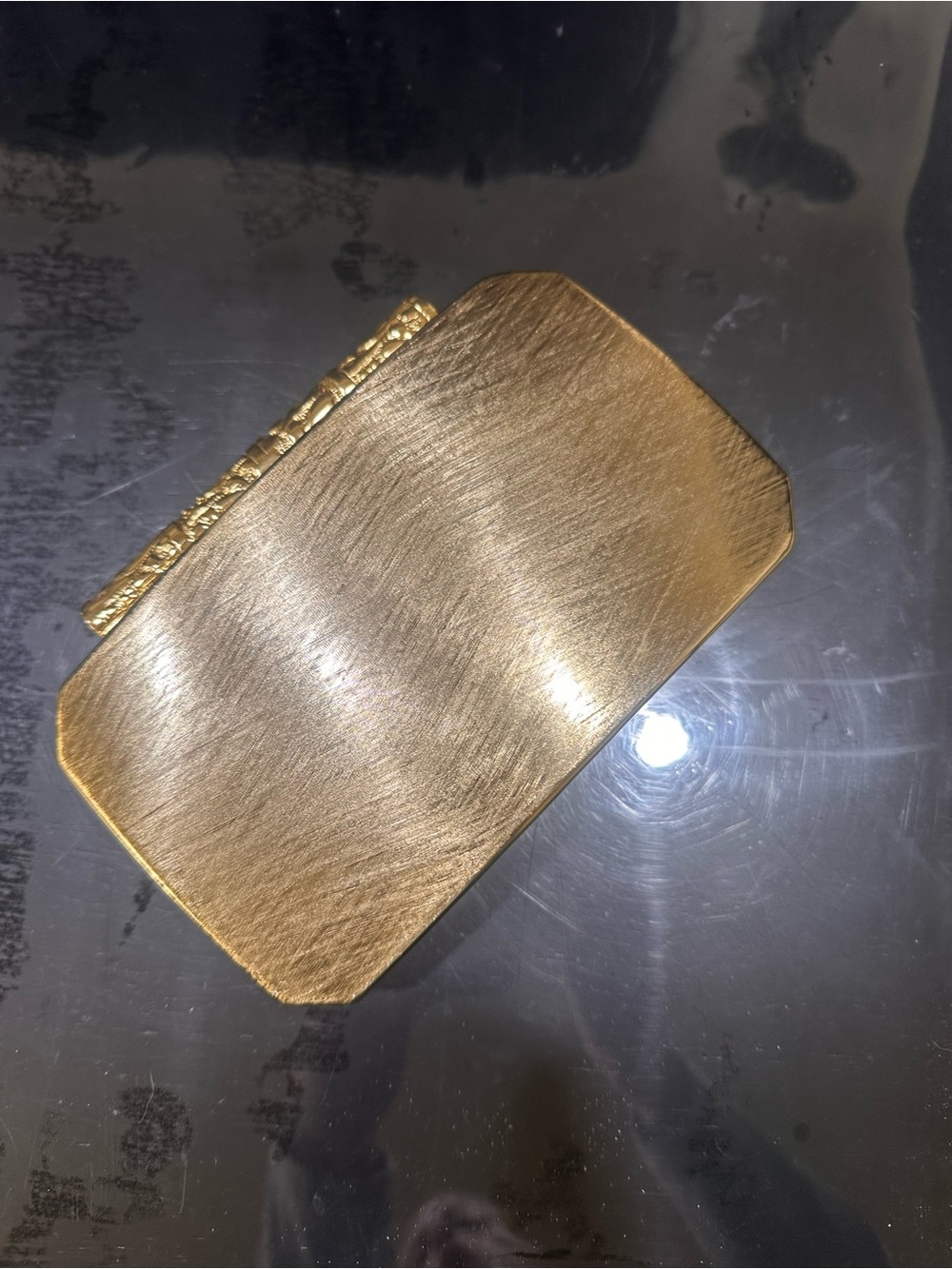 Rodo Metallic Gold Evening Clutch